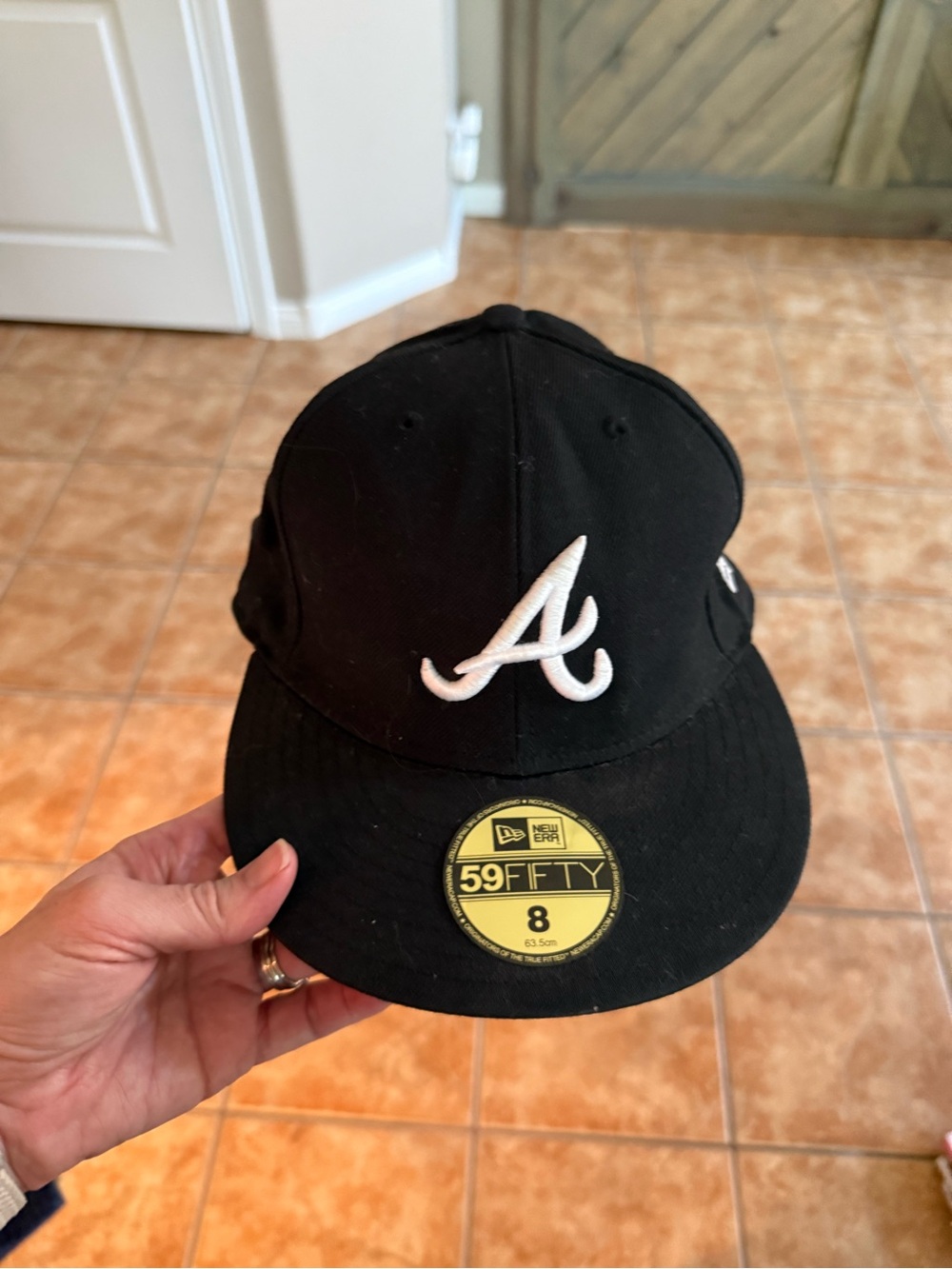 New Era Black Atlanta Braves 59FIFTY Fitted Cap 8